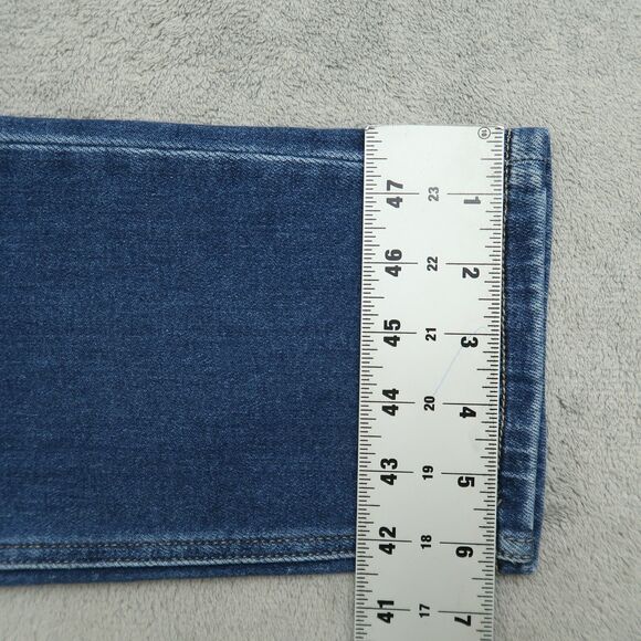 KanCan Jeans Junior's Size 7/27 Blue High-Rise Straight 28" Inseam Distressed - Picture 4 of 15